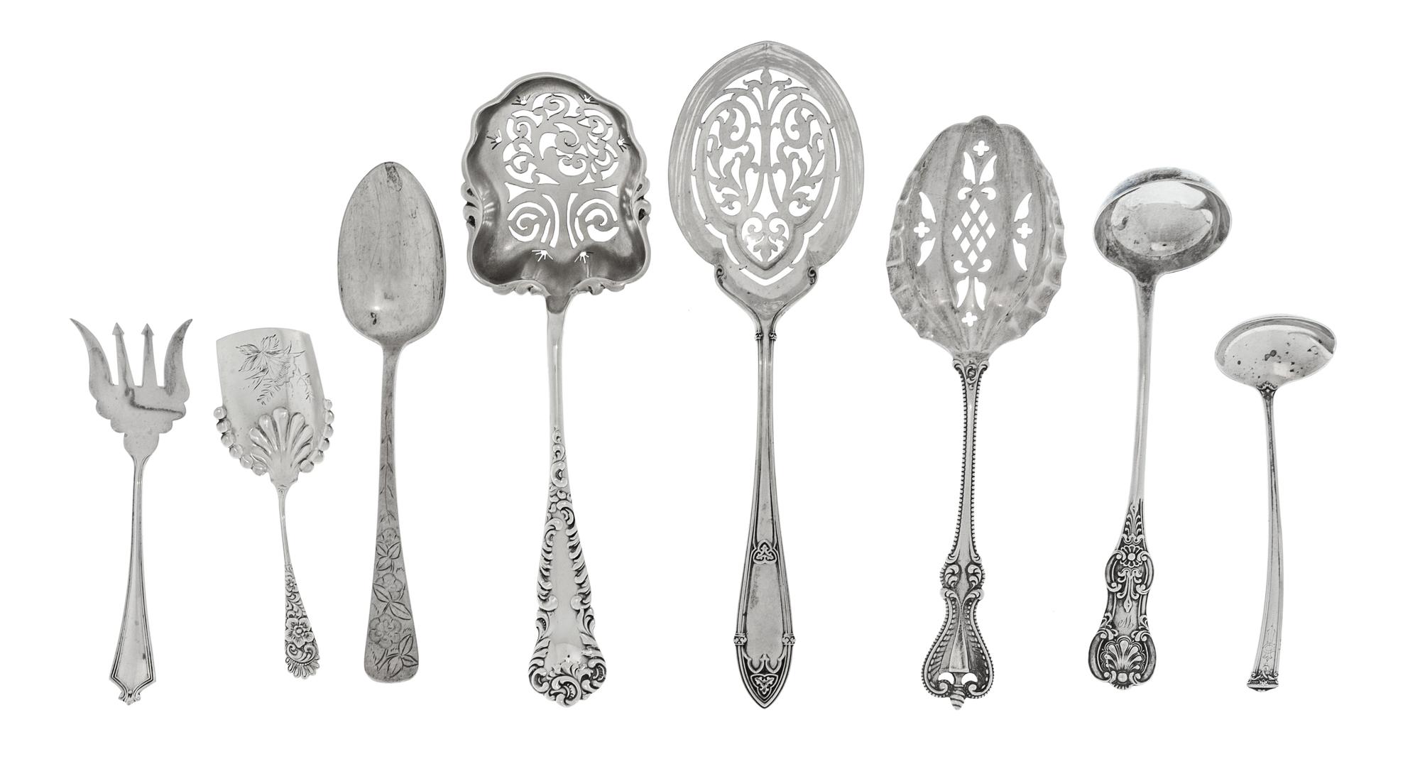 An Assorted Group of Silver Serving Pieces