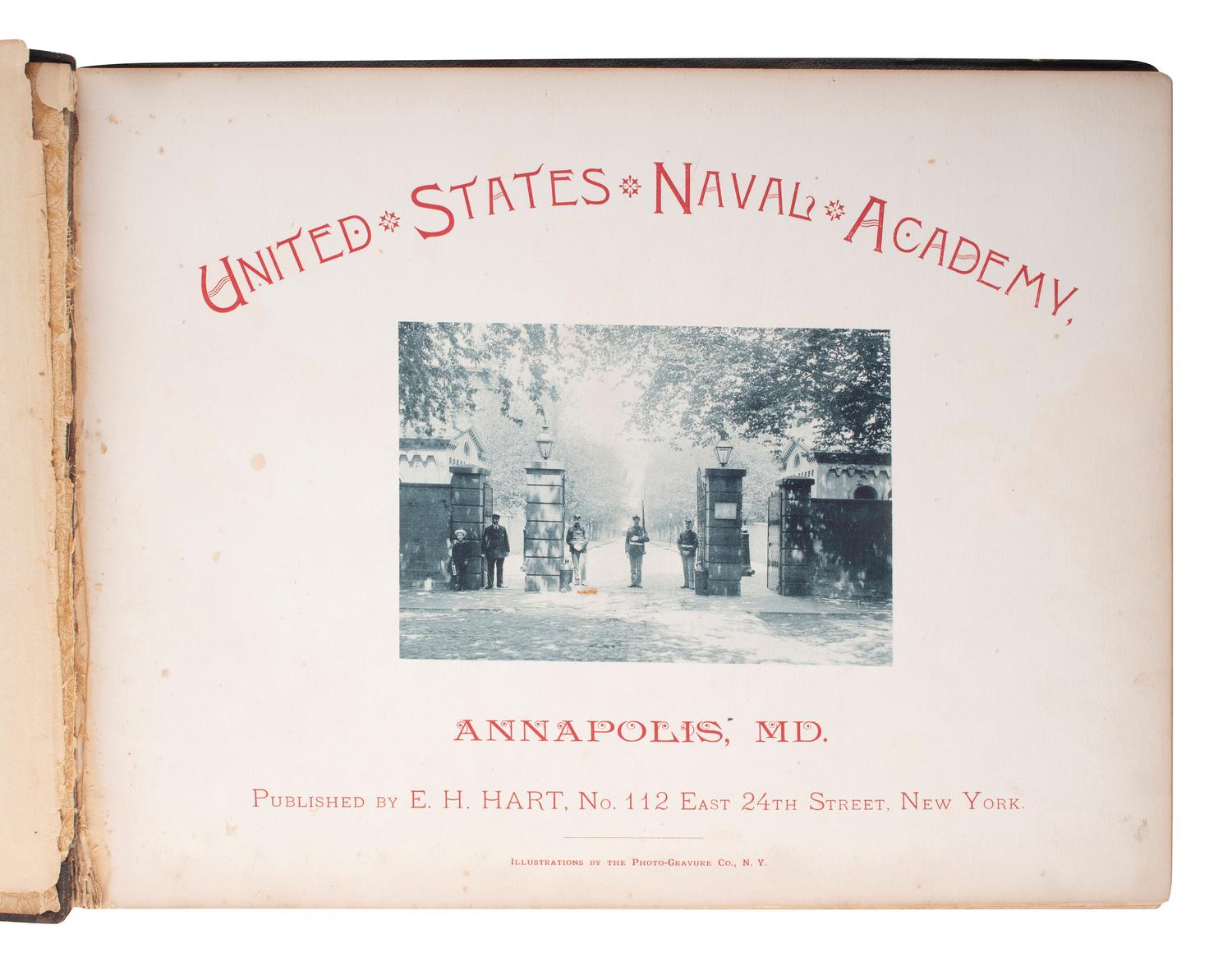 [MILITARIA]. United States Naval Academy Annapolis, MD . New York: E.H. Hart, ca 1887.