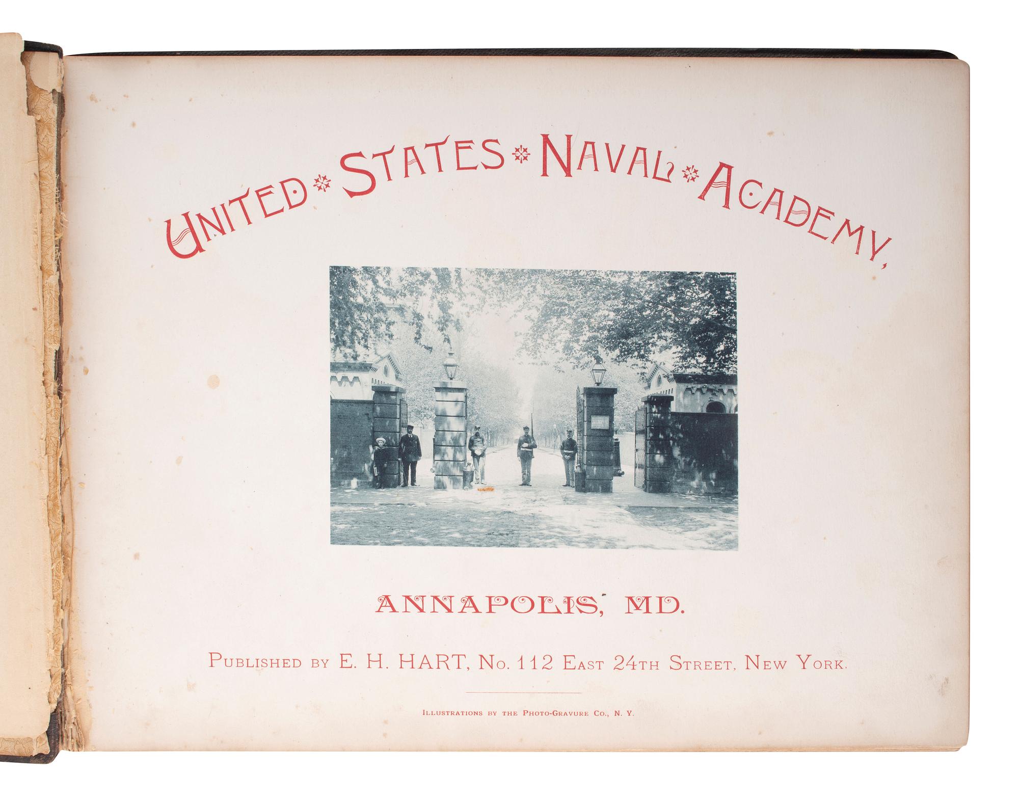 [MILITARIA]. United States Naval Academy Annapolis, MD . New York: E.H. Hart, ca 1887.