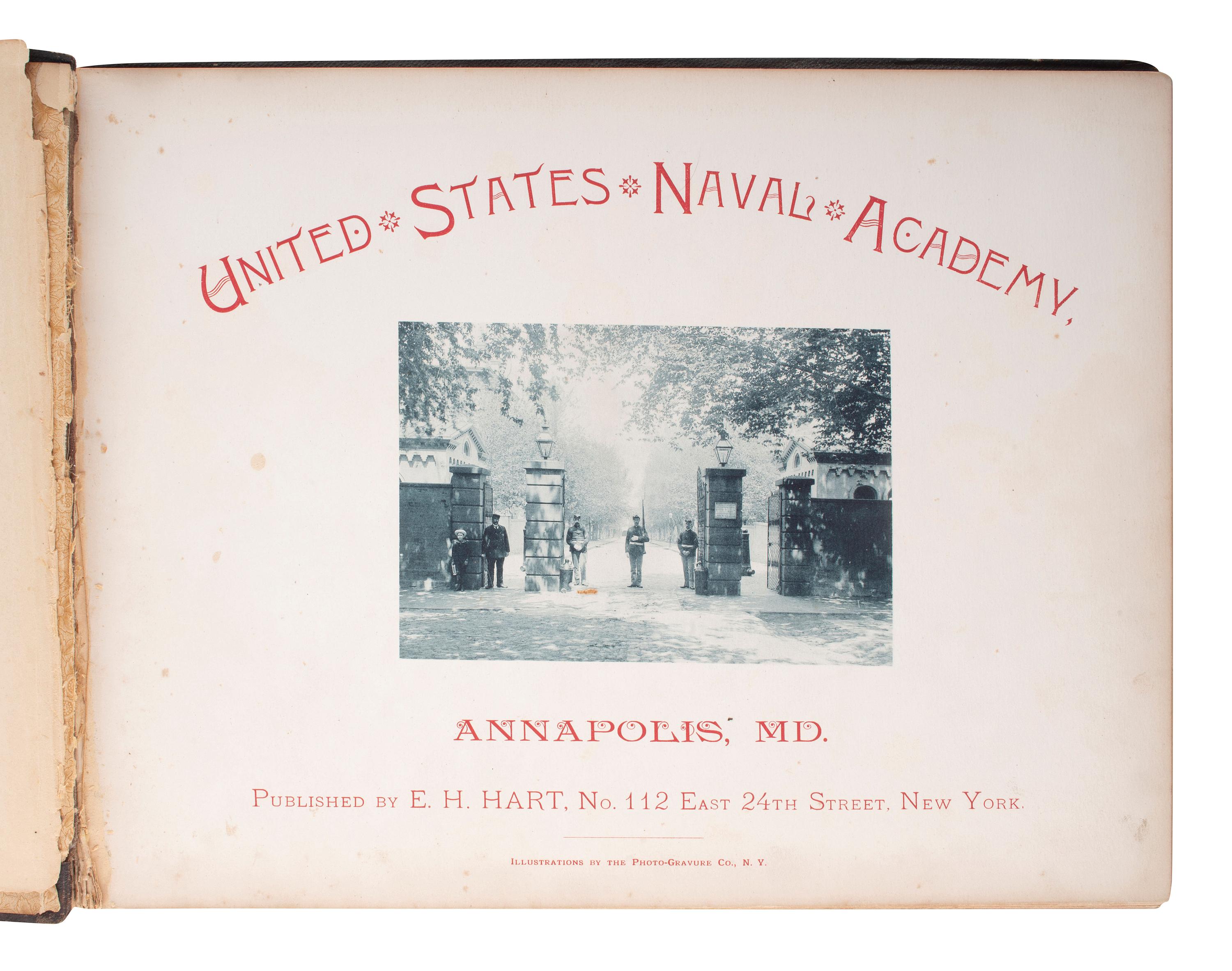 [MILITARIA]. United States Naval Academy Annapolis, MD . New York: E.H. Hart, ca 1887.