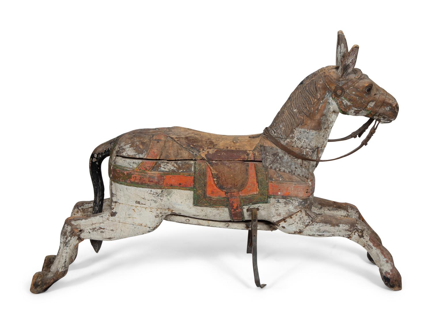 A Painted Wood Carousel Horse