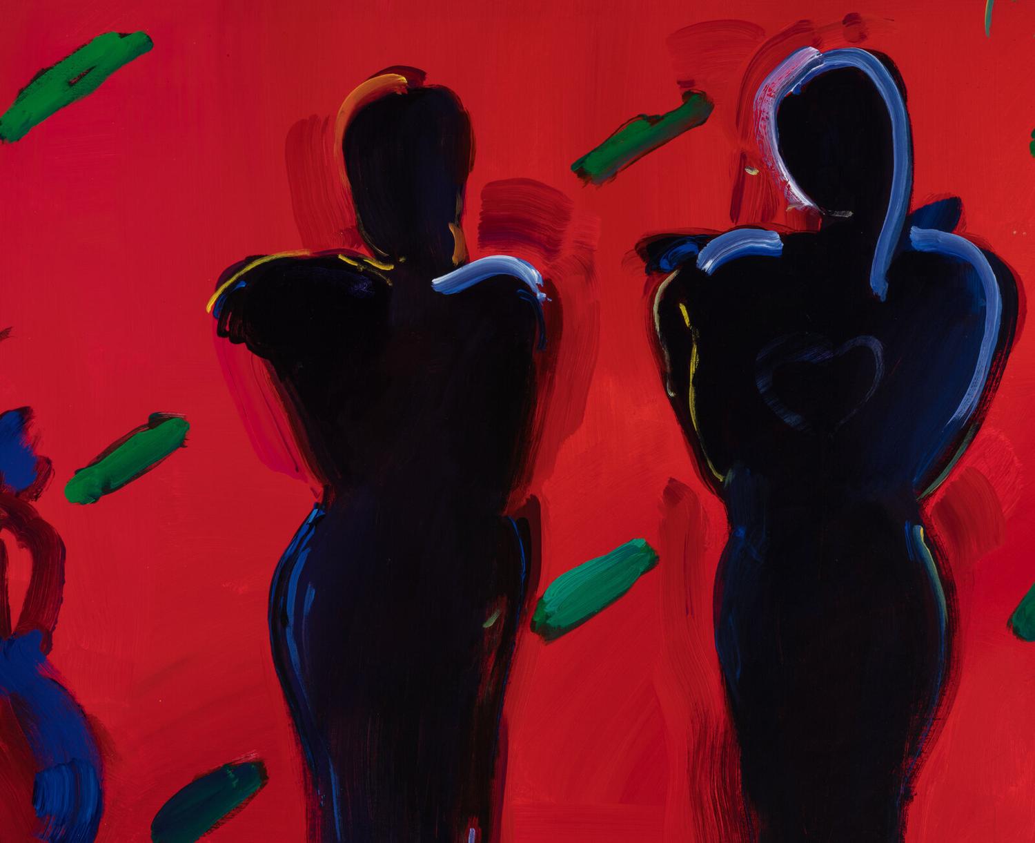 Three Facing West, 1989 and Zulu Red , 1988 (two works)