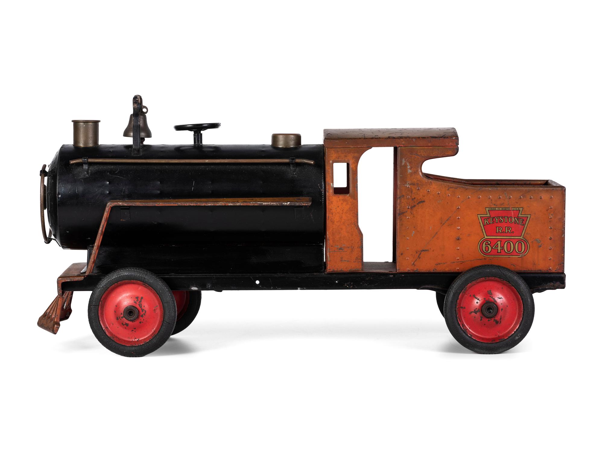 Two Keystone Pressed Steel Train Cars