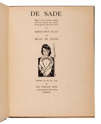 [EGAN, Beresford (1905-1984), illustrator]. DE SHANE, Brian. De Sade: Being a series of wounds, inflicted with brush and pen, upon Sadistic Wolves garbed in Masochists’ Wool . London: The Fortune Press, [1929].