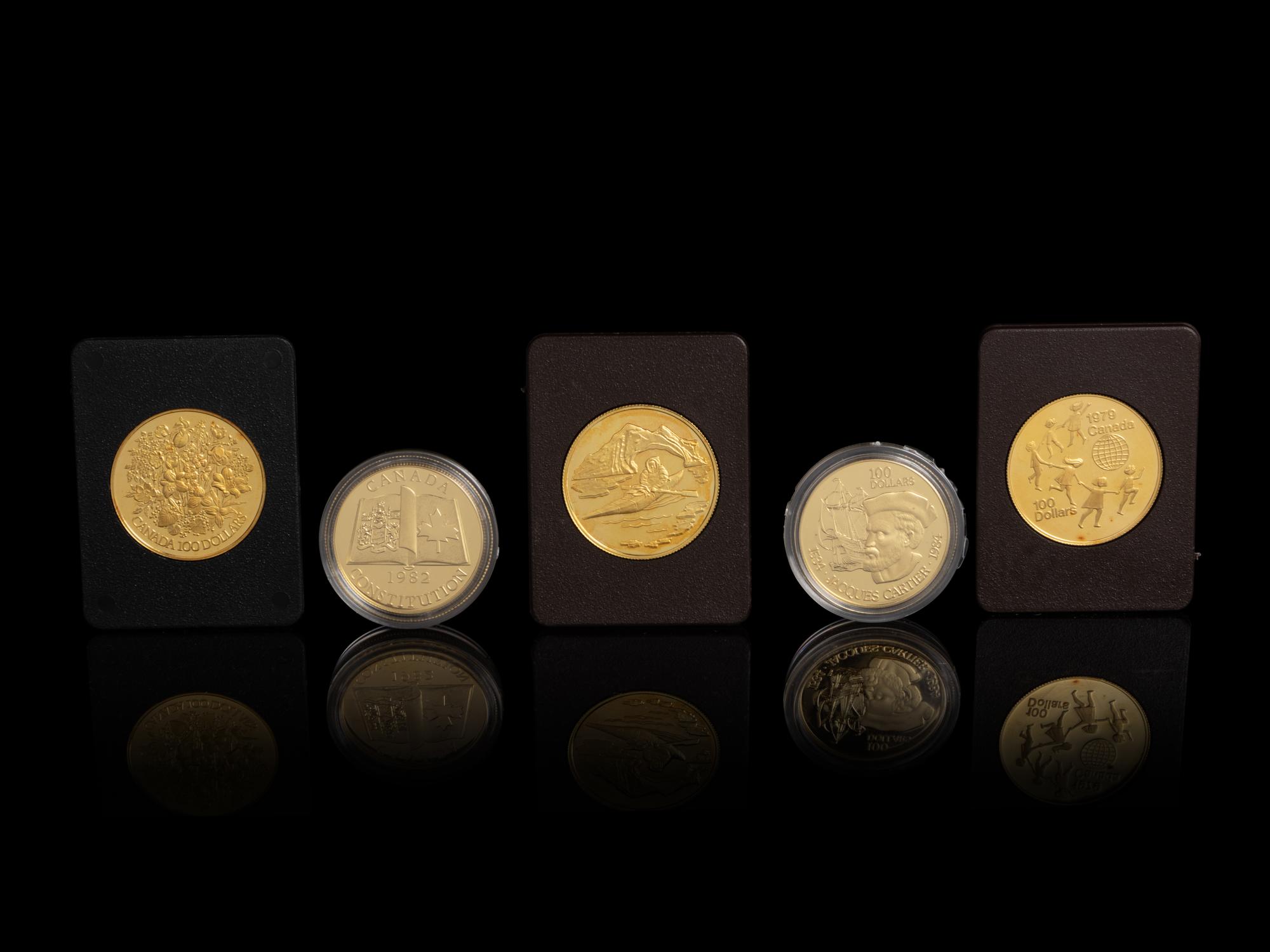 [CANADA] Five Commemorative $100 Gold Proof Coins