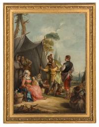 Laban Looking for the Idols Hidden by Rachel; The Finding of Moses , c. 1740 (a pair)