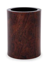 A Chinese Carved Huanghuali Brush Pot, Bitong