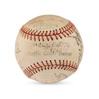 A 1949 Hollywood Stars Team Signed Autograph Baseball