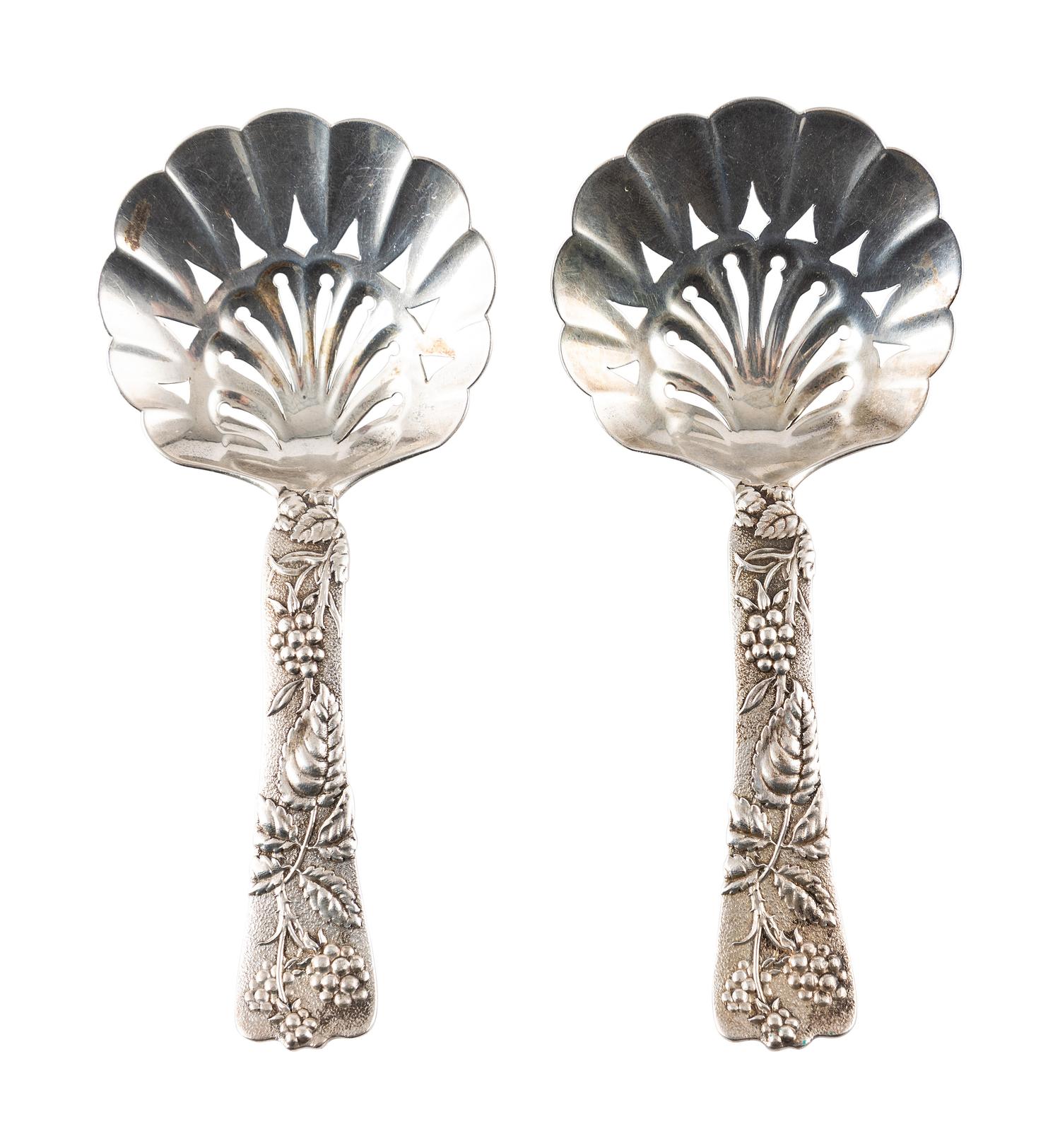 A Pair of American Silver Serving Spoons