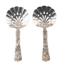 A Pair of American Silver Serving Spoons