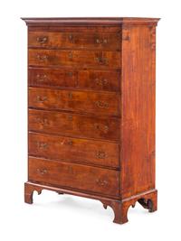 A Chippendale Maple High Chest of Drawers