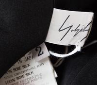 A Yohji Yamamoto Black Silk Strapless Gown, Size 2.