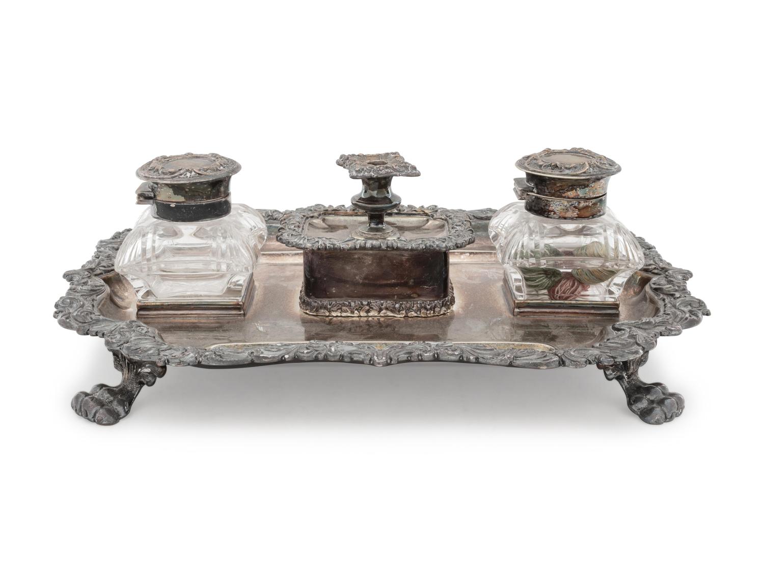 A Silver-Plate Standish
