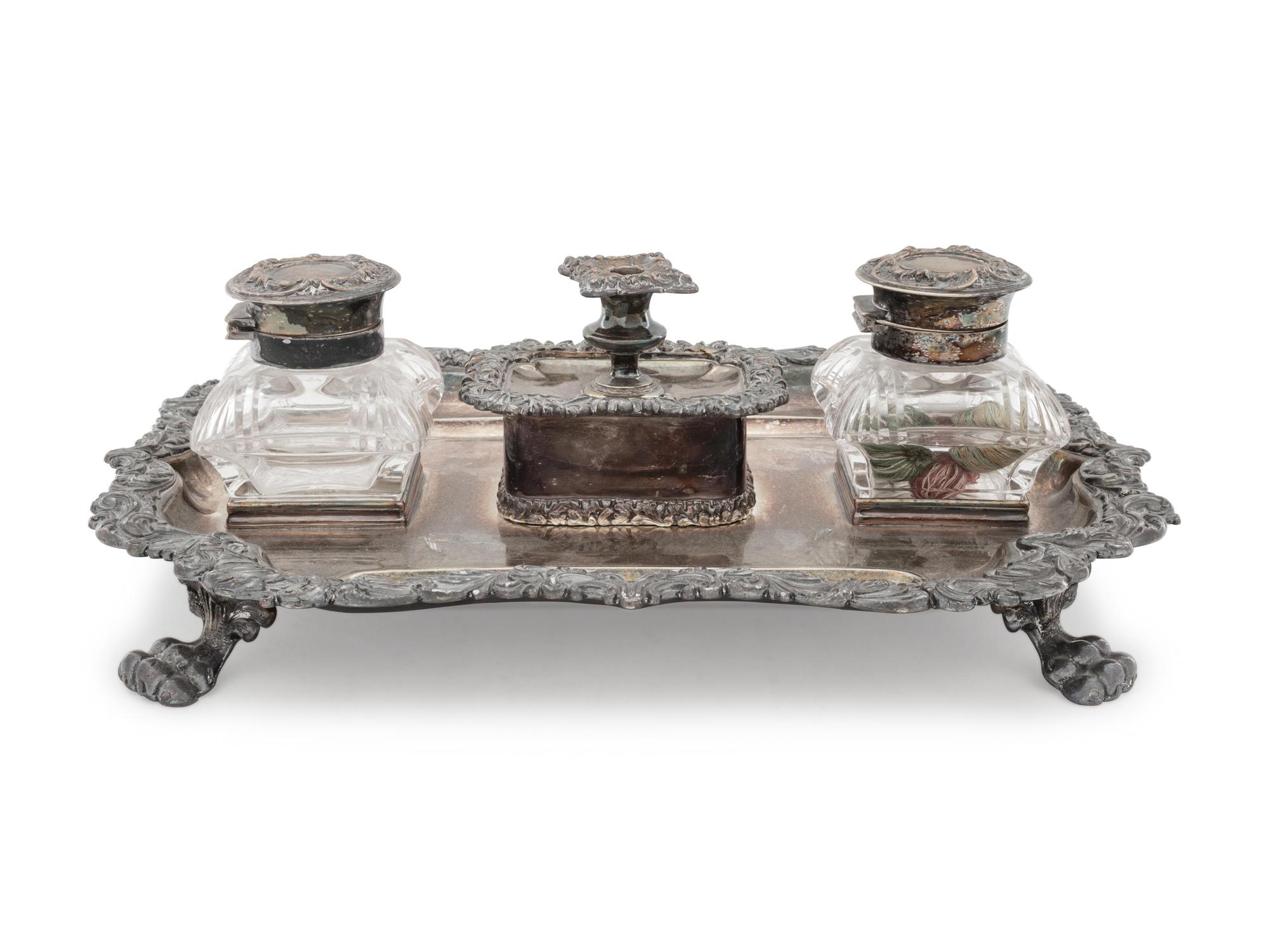 A Silver-Plate Standish