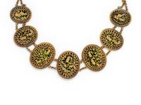 ANTIQUE, PERTABGHAR ENAMEL NECKLACE
