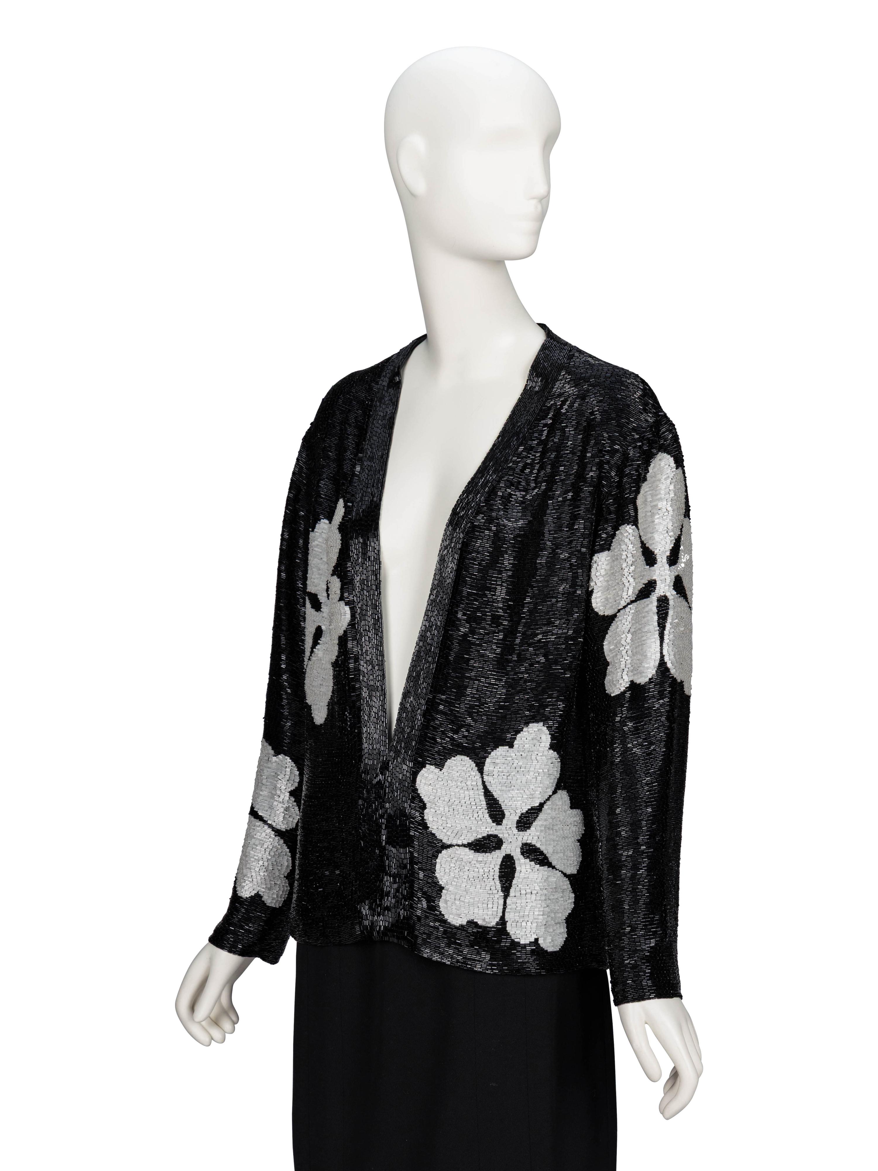 Mollie Parnis, Bugle Bead-Embellished Jacket