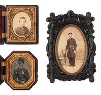 [CIVIL WAR]. 7 portraits of soldiers, most housed in Union cases incl. some glass window examples.