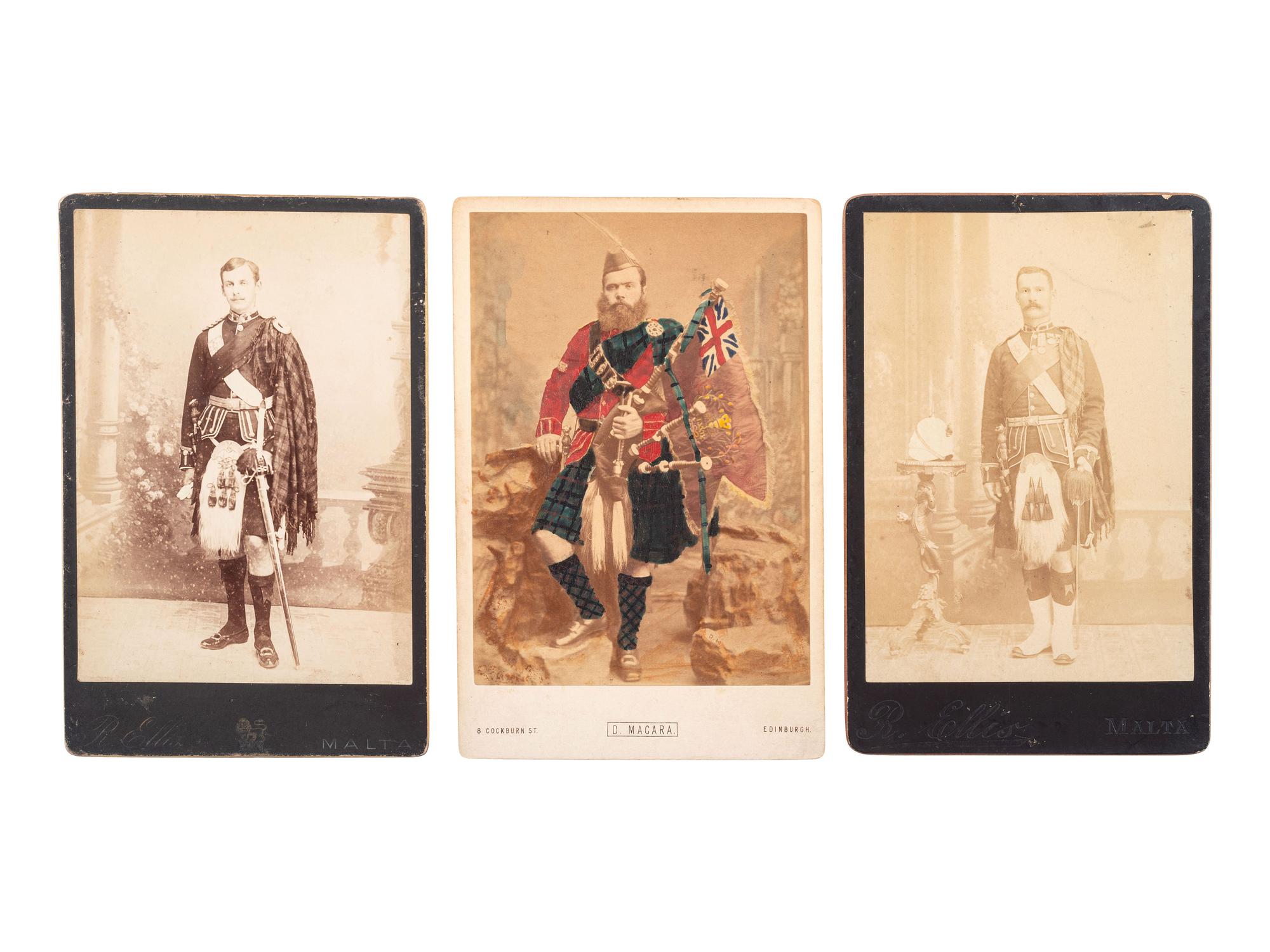 [EARLY PHOTOGRAPHY] -- [SCOTLAND]. A group of 16 portraits of Scottish soldiers and civilians.
