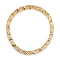 BICOLOR GOLD AND DIAMOND COLLAR NECKLACE
