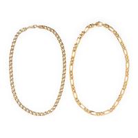 TWO YELLOW GOLD NECKLACES