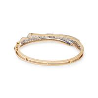 DIAMOND AND SAPPHIRE BANGLE BRACELET