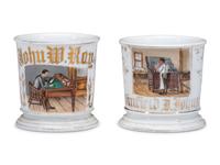 Two Porcelain Occupational Shaving Mugs