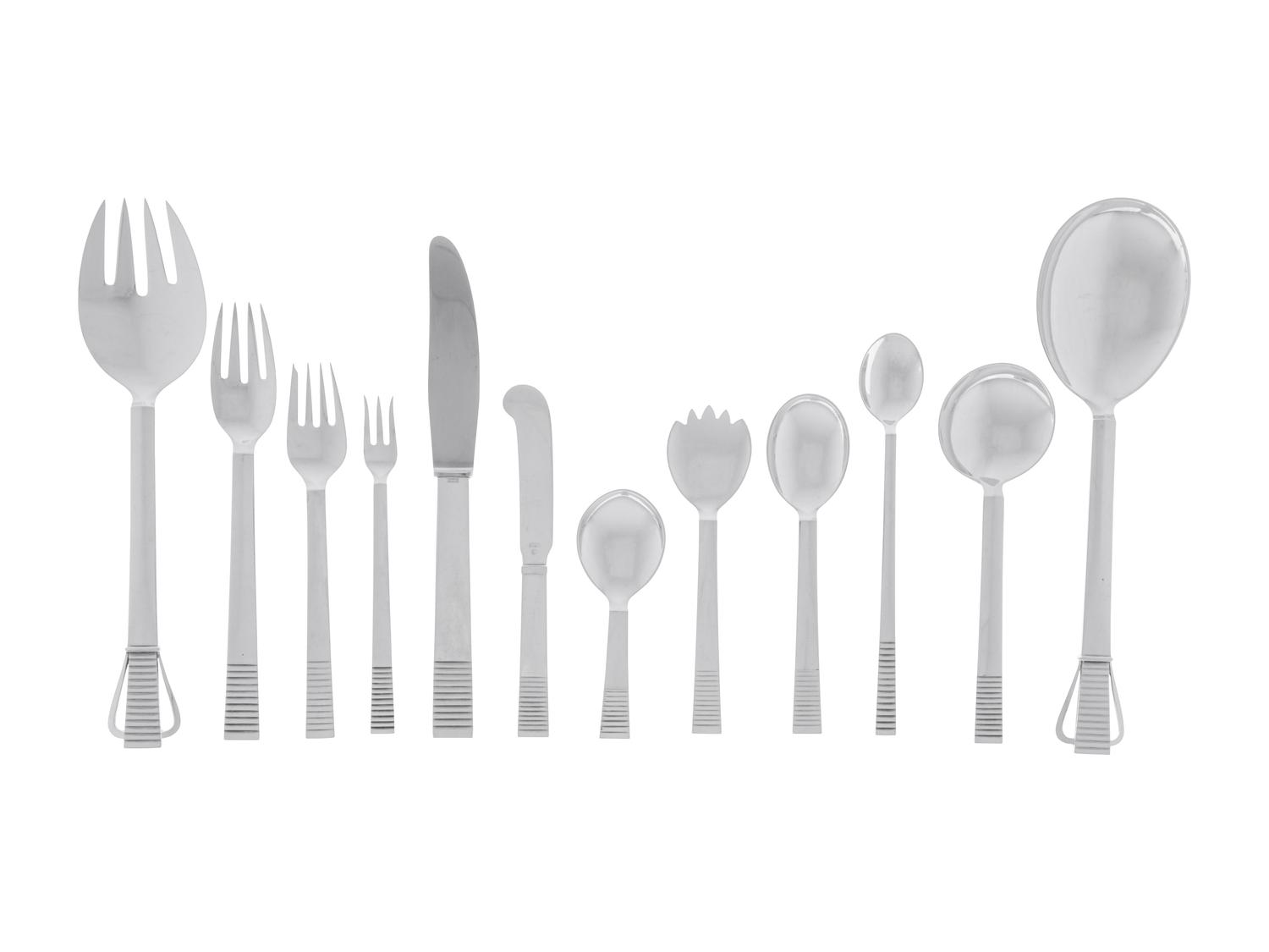 A Georg Jensen Silver Flatware Service