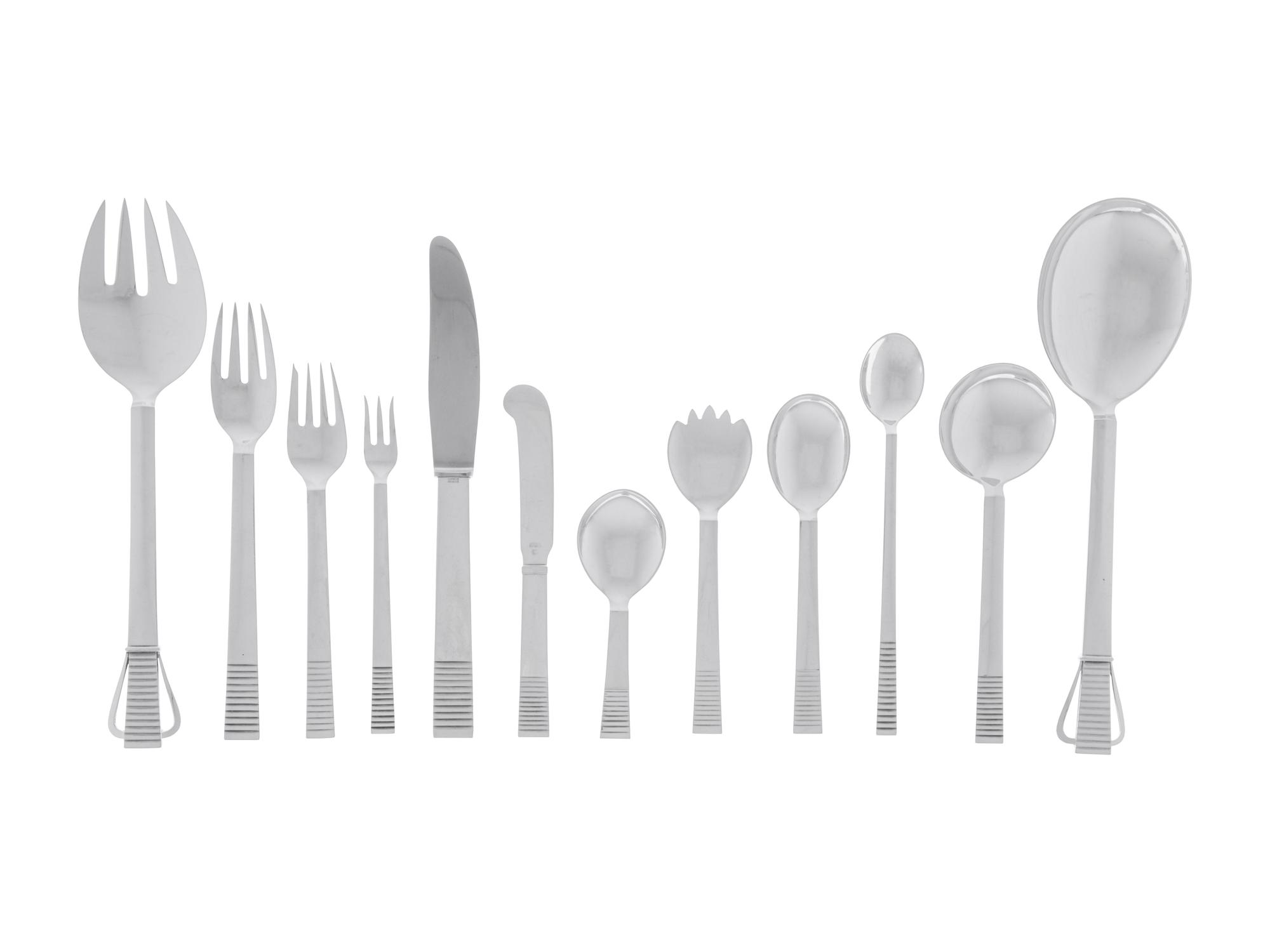 A Georg Jensen Silver Flatware Service