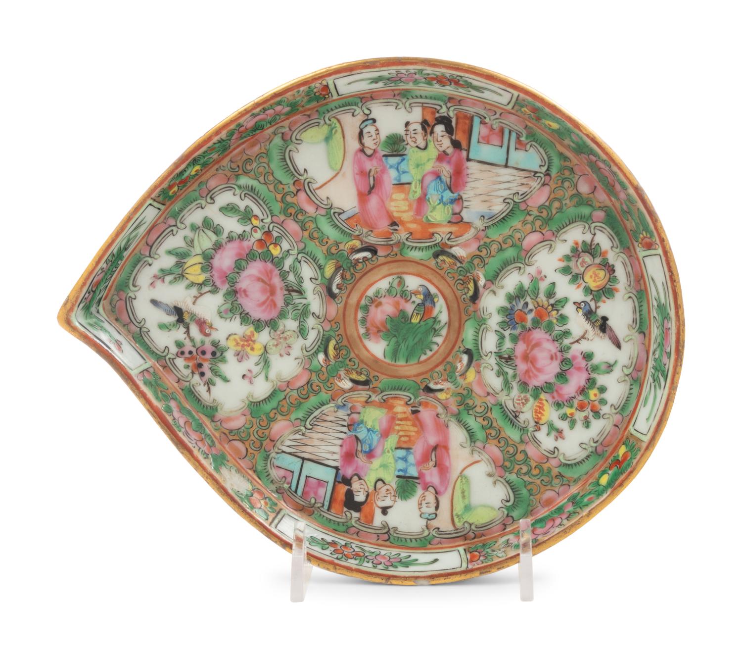 A Large Collection of 128 Export Rose Medallion Porcelain Wares
