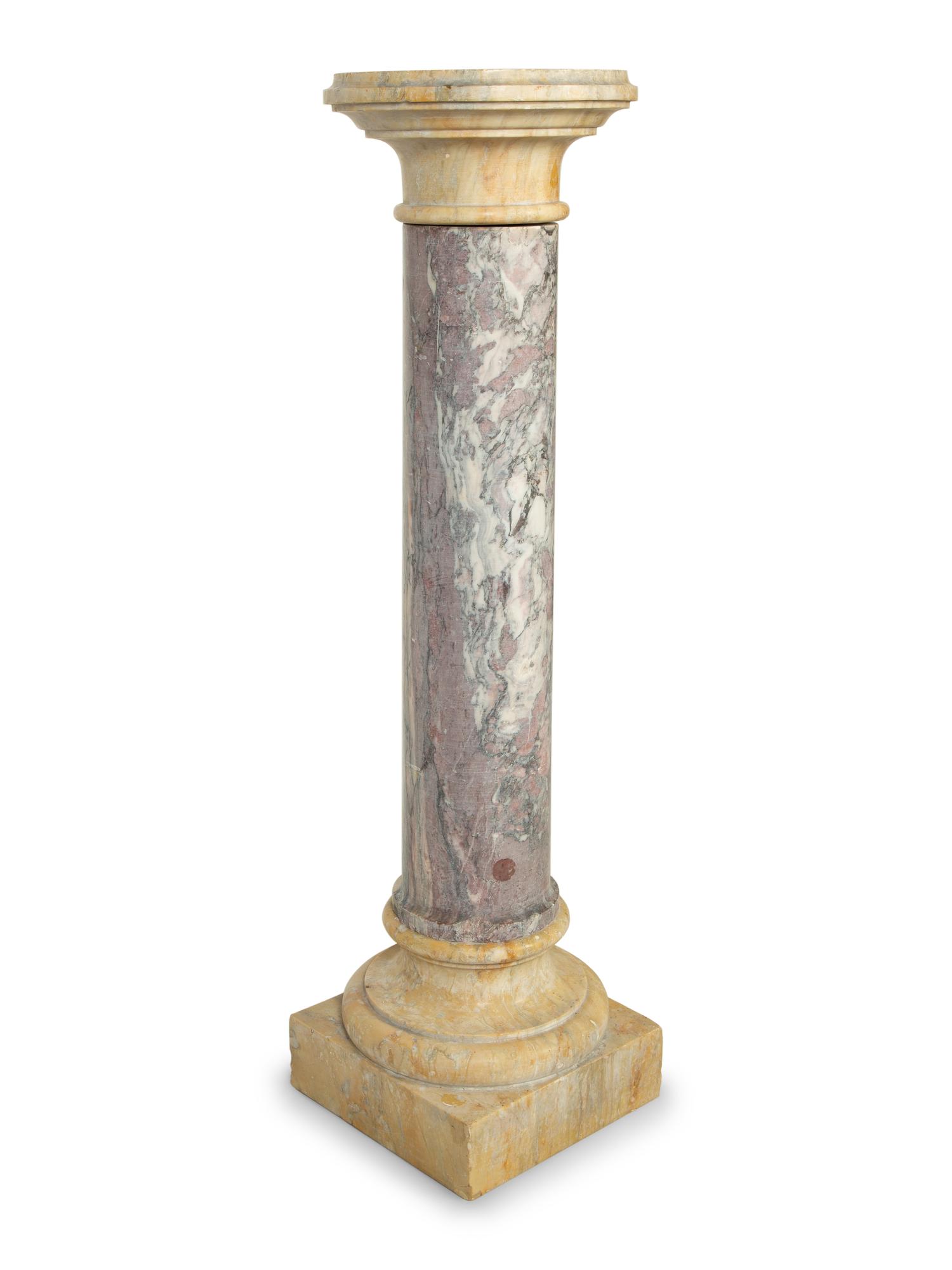A Continental Bi-Color Marble Pedestal