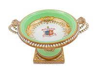A Group of English Parcel Gilt Porcelain Table Articles
