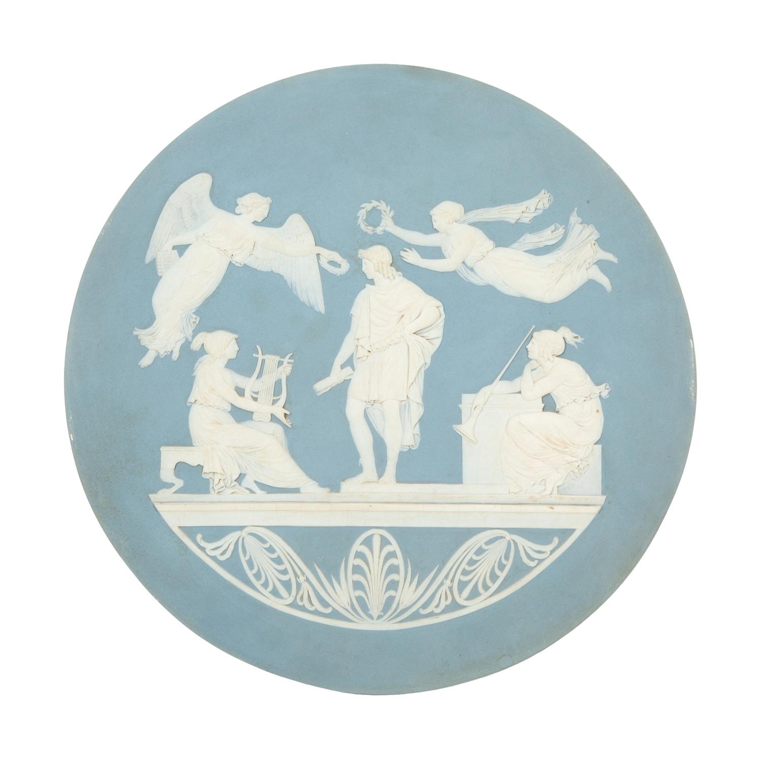 A Wedgwood Jasperware Plaque, The Apotheosis of Virgil