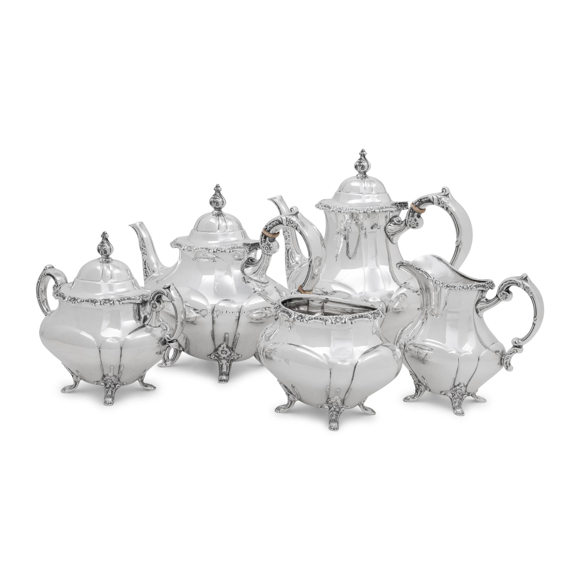 An American Silver Five-Piece Tea and Coffee Service