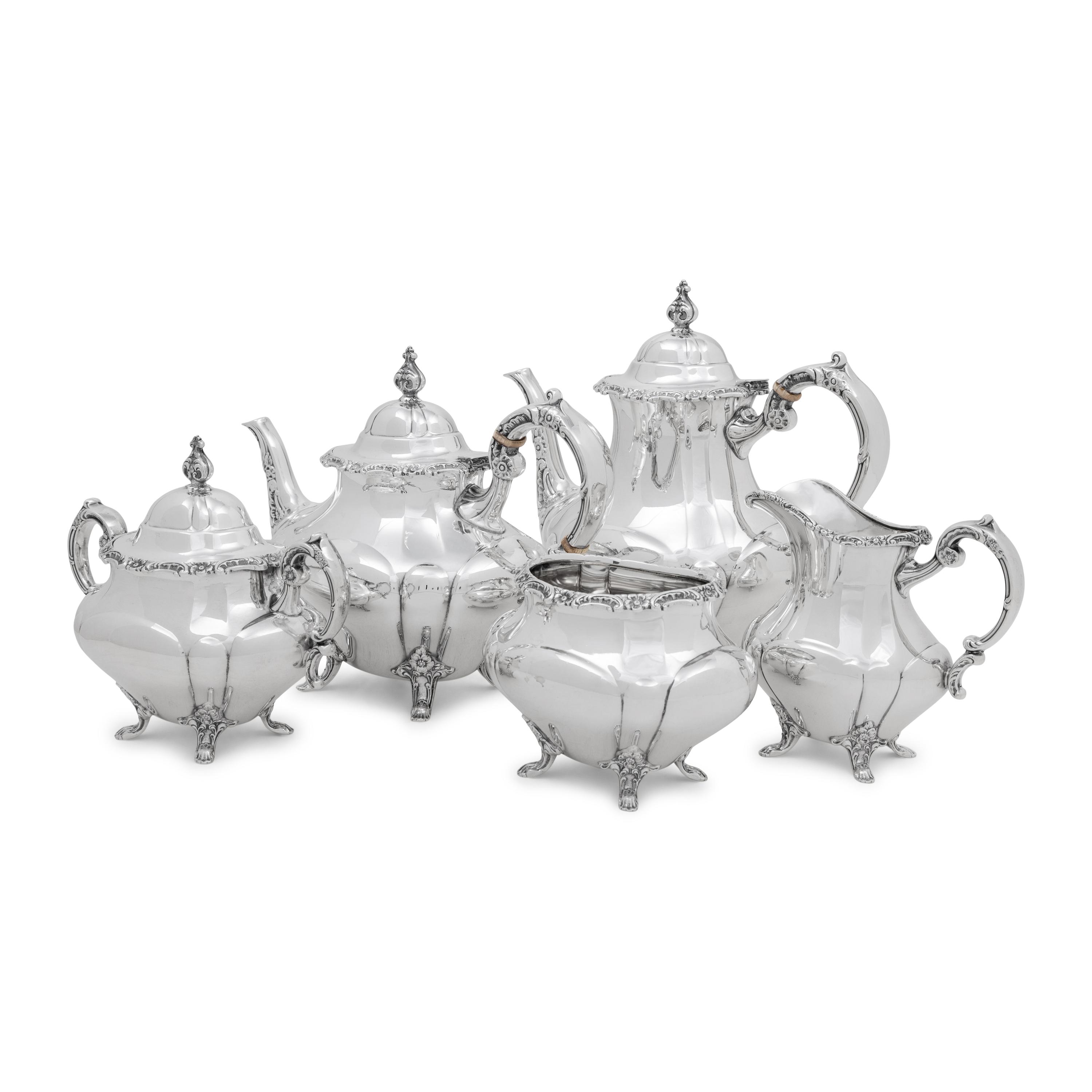 An American Silver Five-Piece Tea and Coffee Service