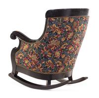 A Karpen Carved Mahogany Rocker