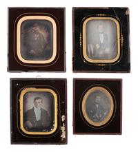 [EARLY PHOTOGRAPHY]. 15 European daguerreotypes of men housed in passe partout mounts.