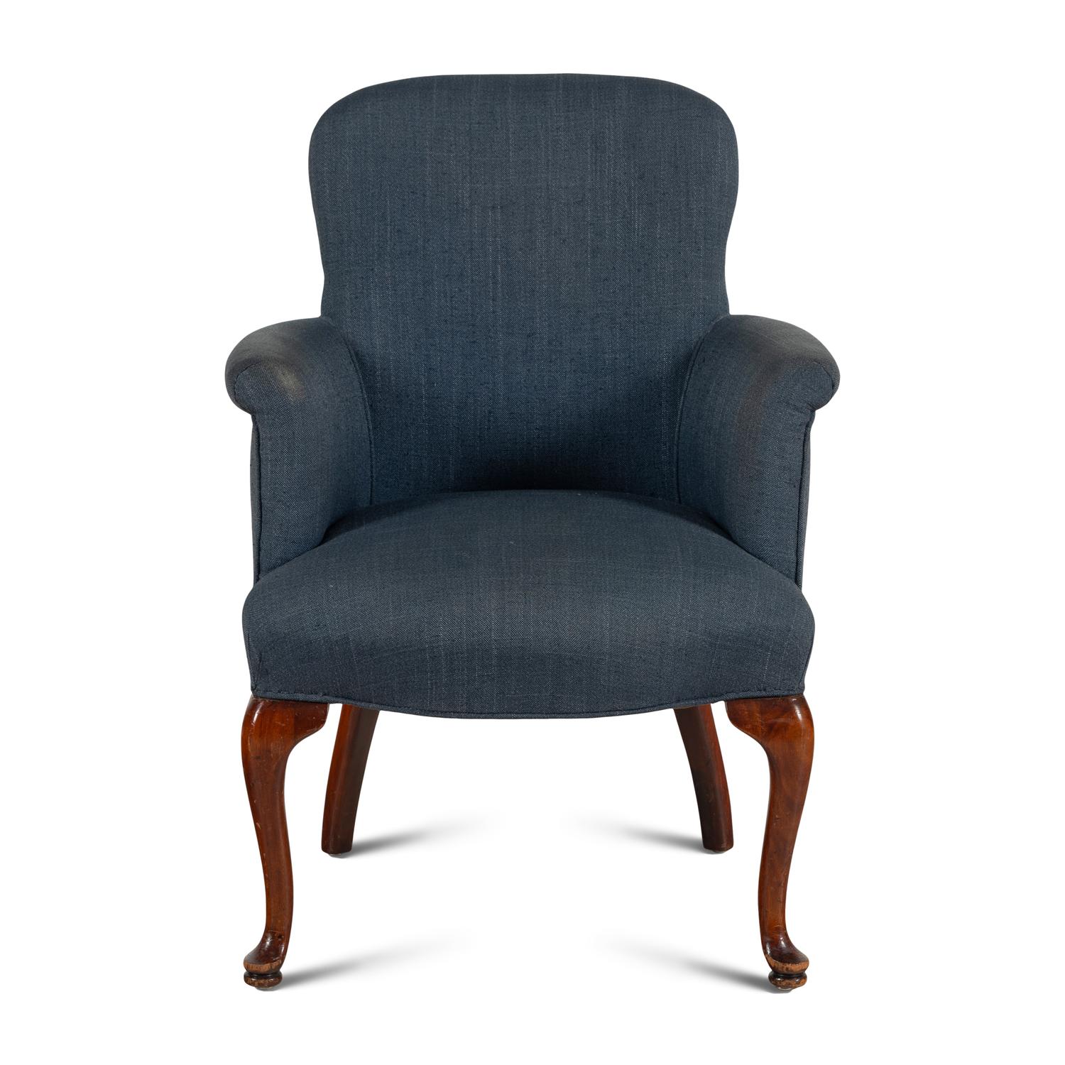 A Queen Anne Style Mahogany Armchair
