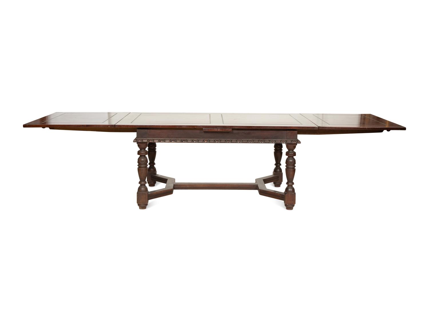 A Renaissance Revival Style Mahogany Extention Dining Table