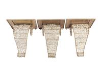 Three Neoclassical Style Gilt-Metal and Beaded Glass Brackets