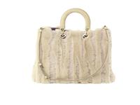 Christian Dior Curly Lamb and Mink Diorissimo Bag