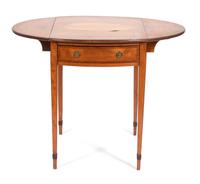 A George III Style Inlaid Fruitwood Pembroke Table — EARLY 20TH CENTURY