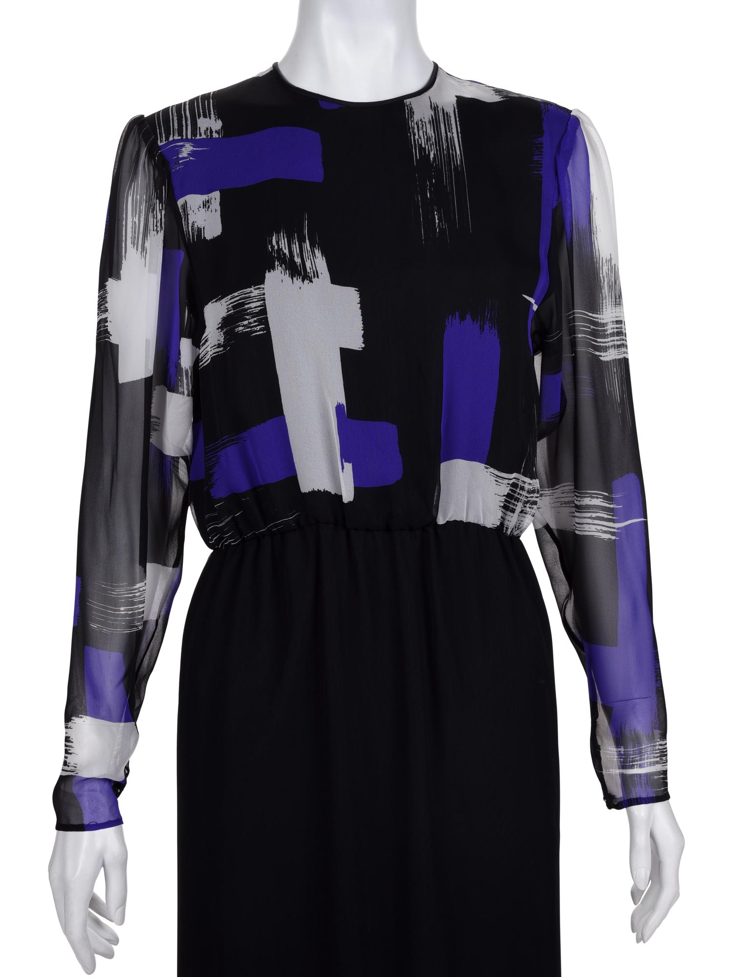 Two Printed Dresses: One Diane von Furstenberg and One Hanae Mori