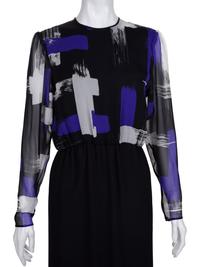 Two Printed Dresses: One Diane von Furstenberg and One Hanae Mori