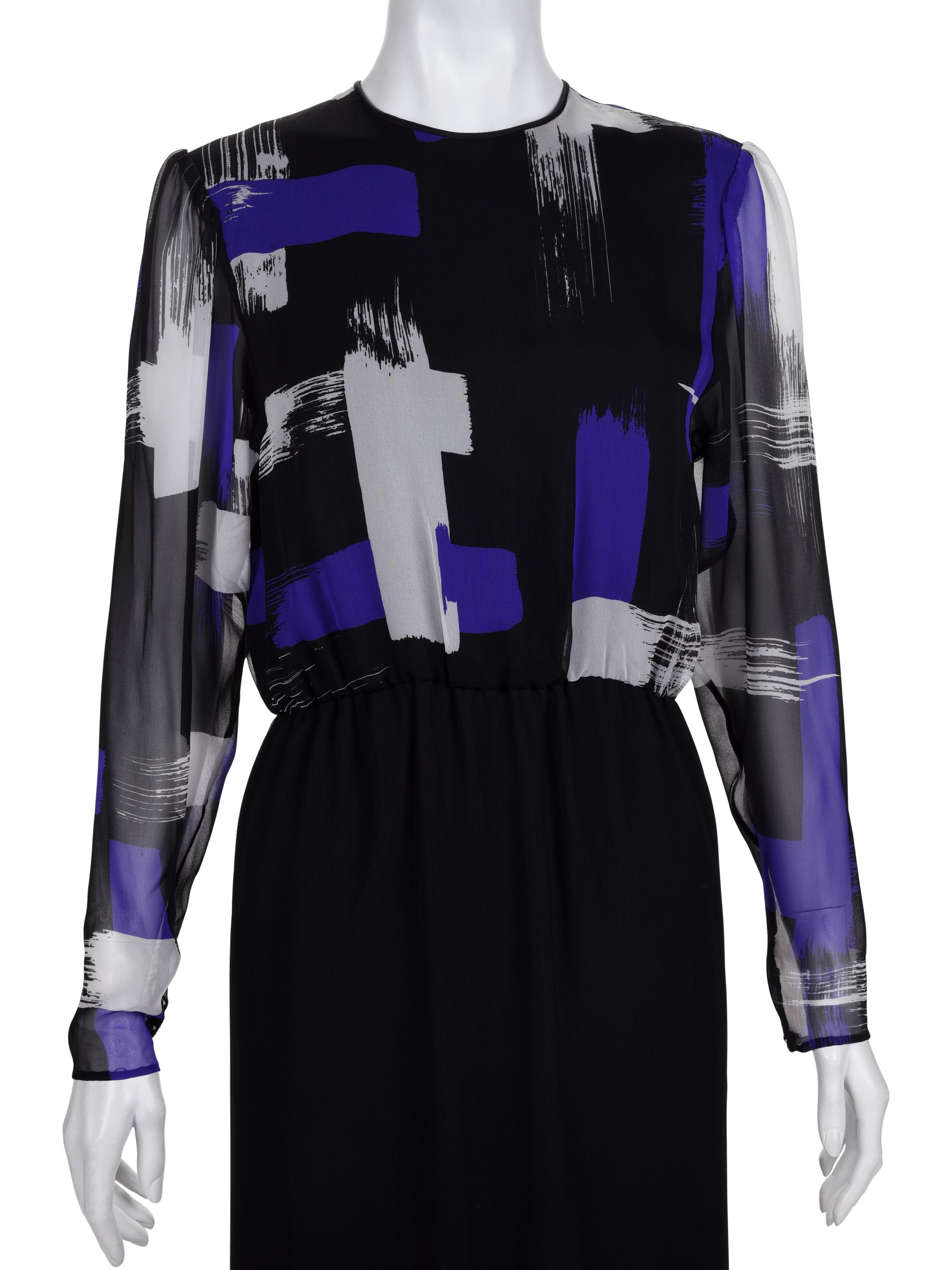 Two Printed Dresses: One Diane von Furstenberg and One Hanae Mori