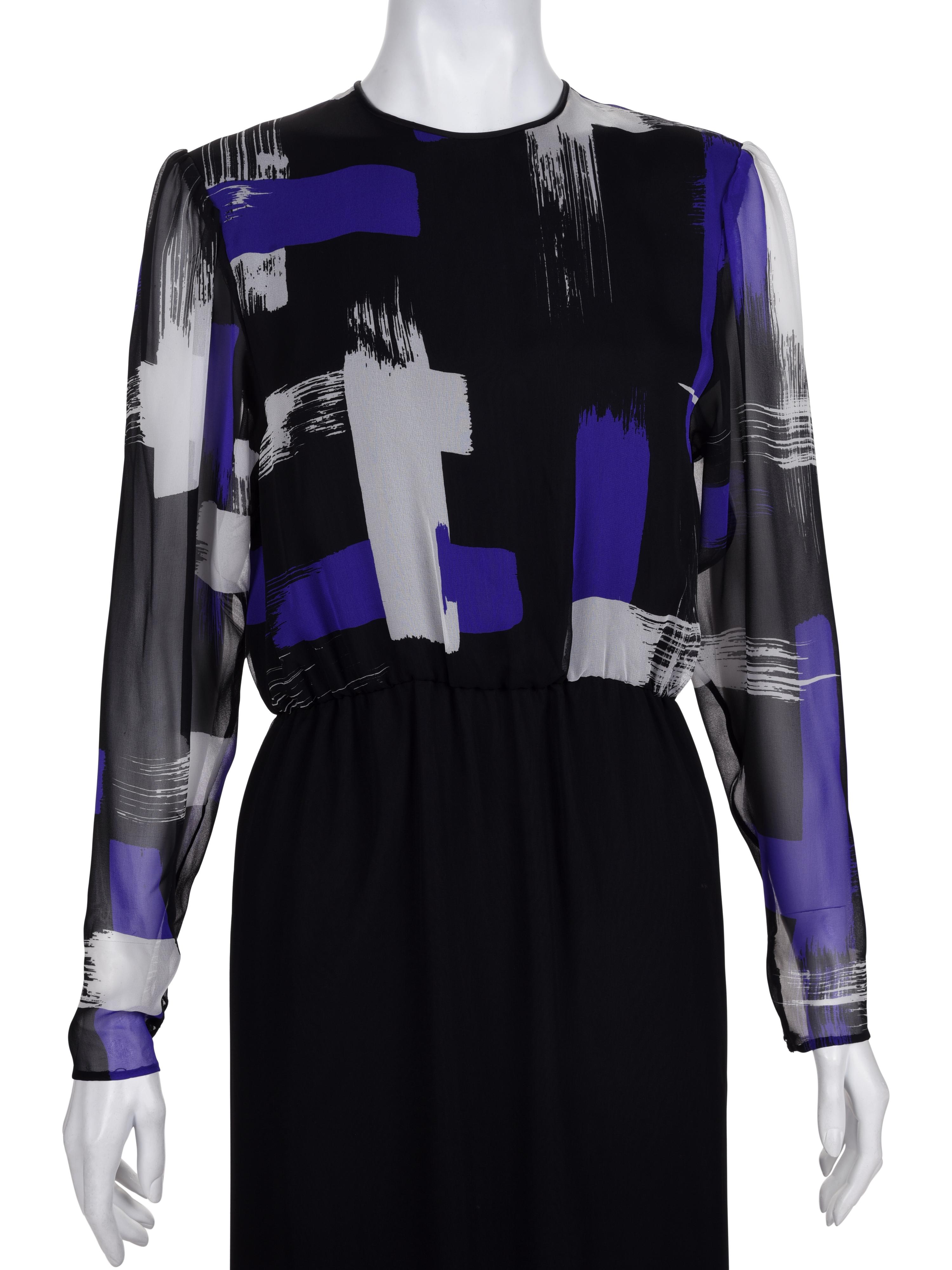 Two Printed Dresses: One Diane von Furstenberg and One Hanae Mori