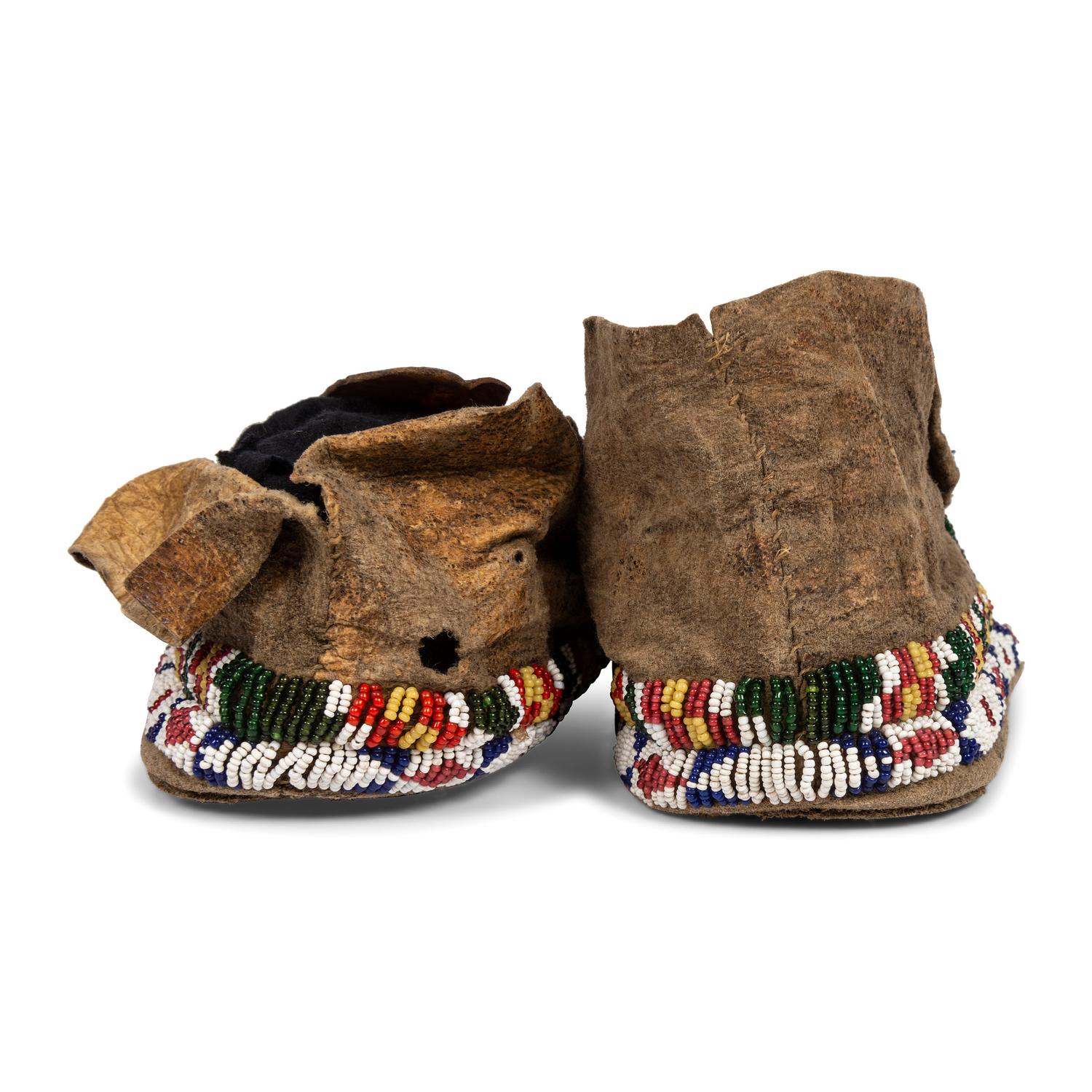 Sioux Beaded Hide Moccasins