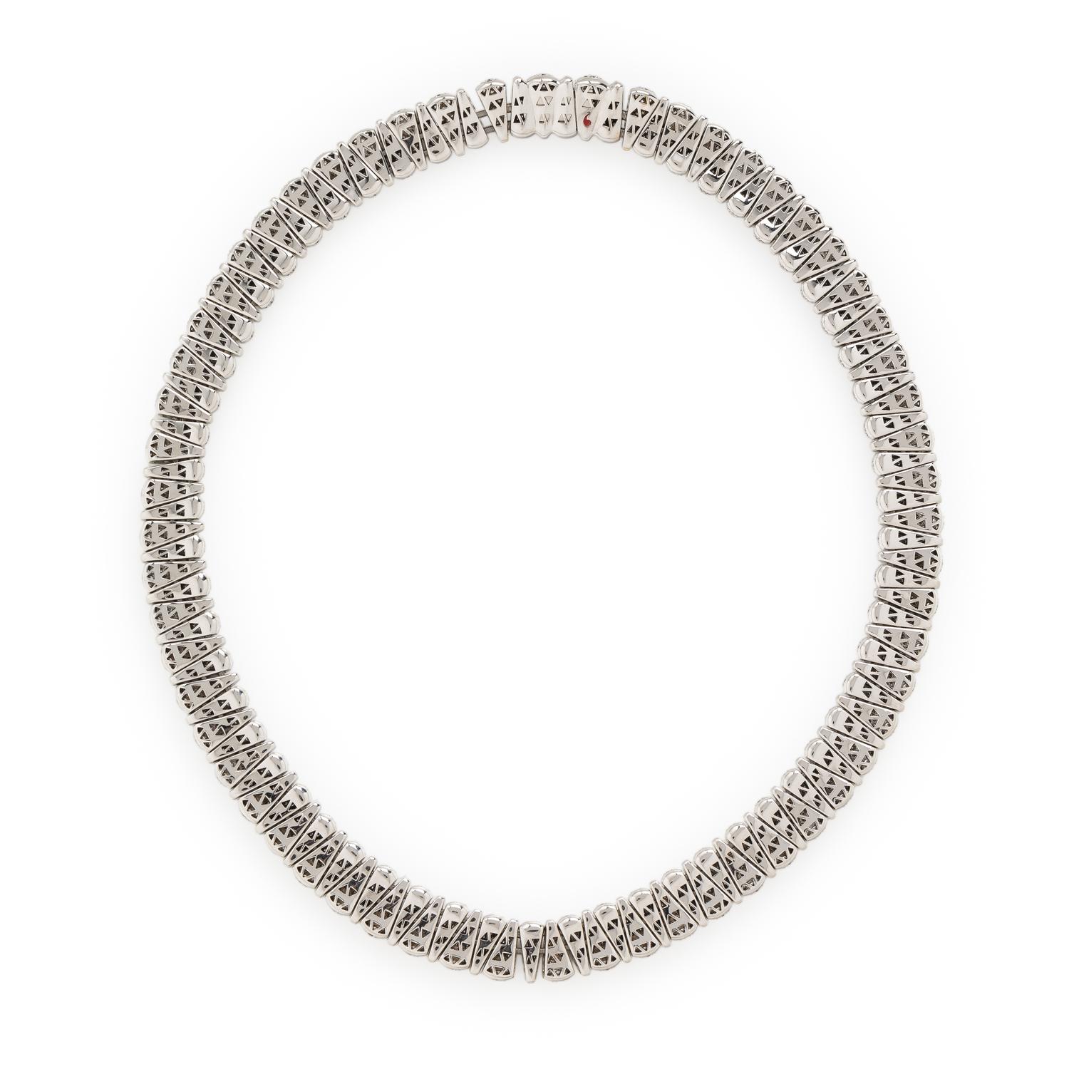 Diamond and White Gold Collar Necklace