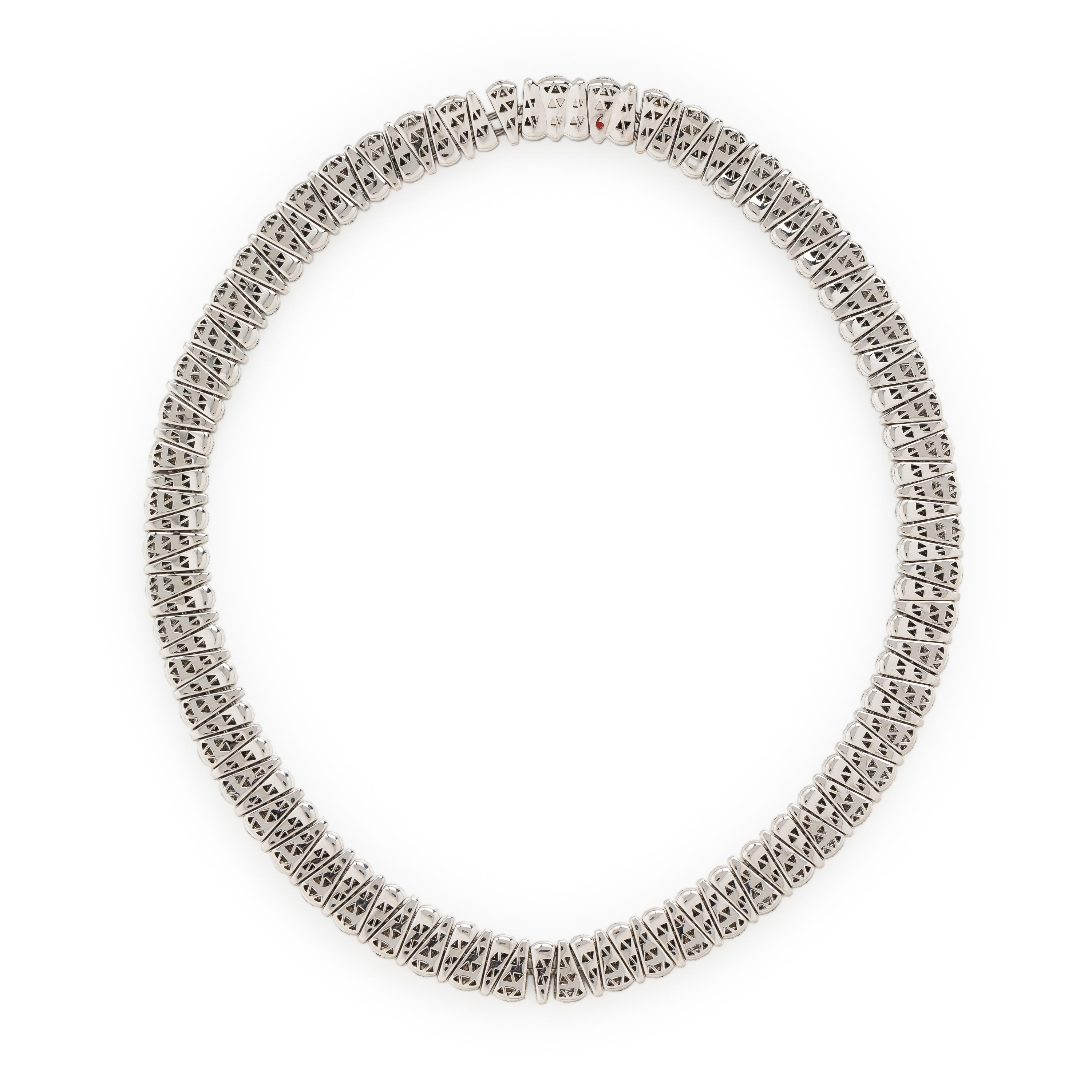 Diamond and White Gold Collar Necklace