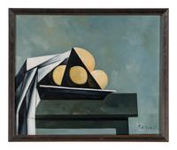Coupe de fruits sur une table , c. 1958