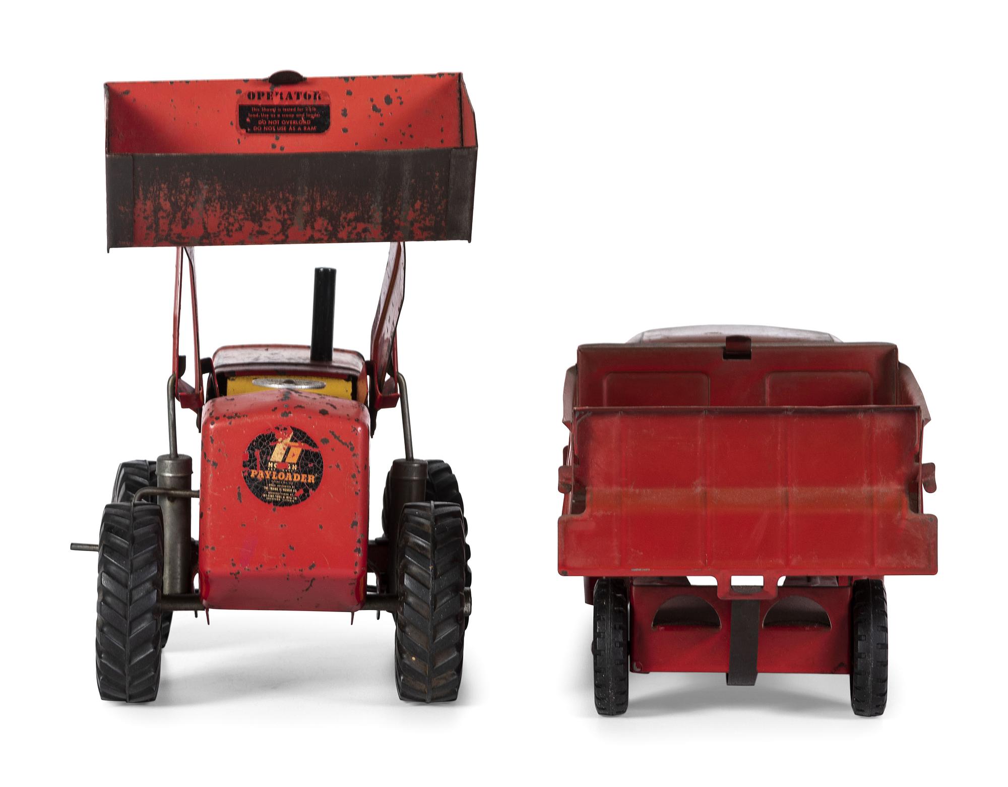 Four Pressed Steel Toy Construction Vehicles
